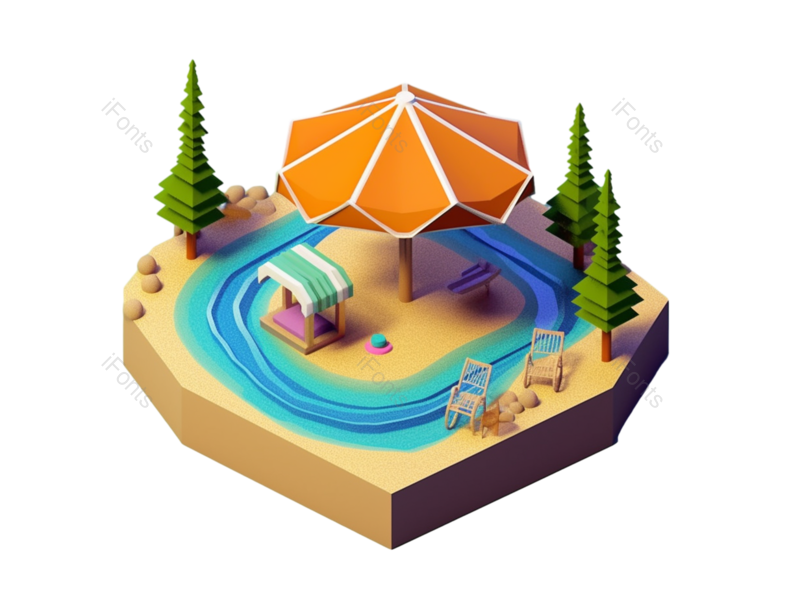 装饰图片,户外元素,树木PNG,夏天免抠素材